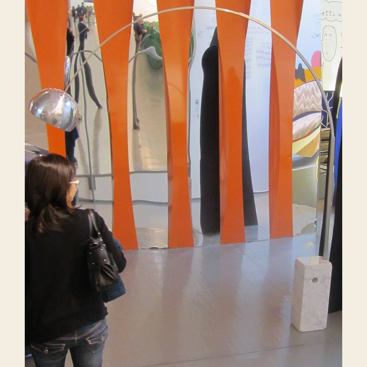 Arco floor lamp by Achille and Pier Giacomo Castiglioni, on display at the Triennale Design Museum, Milan