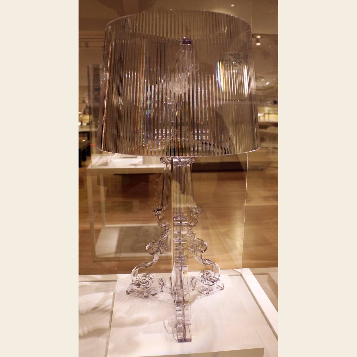 The Bourgie table lamp by Ferruccio Laviani, photographed in a museum collection