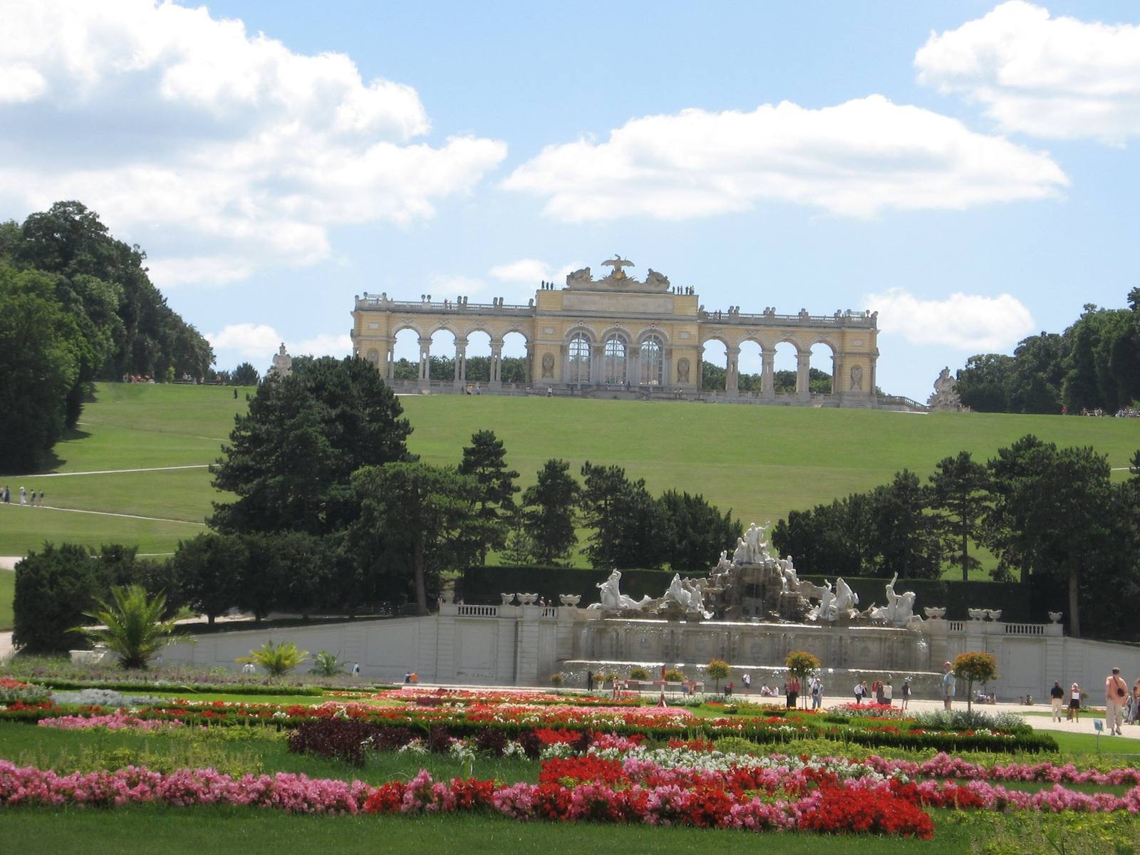 The Gloriette and the Neptune Fountain in the gardens of Schönbrunn Palace, Vienna
