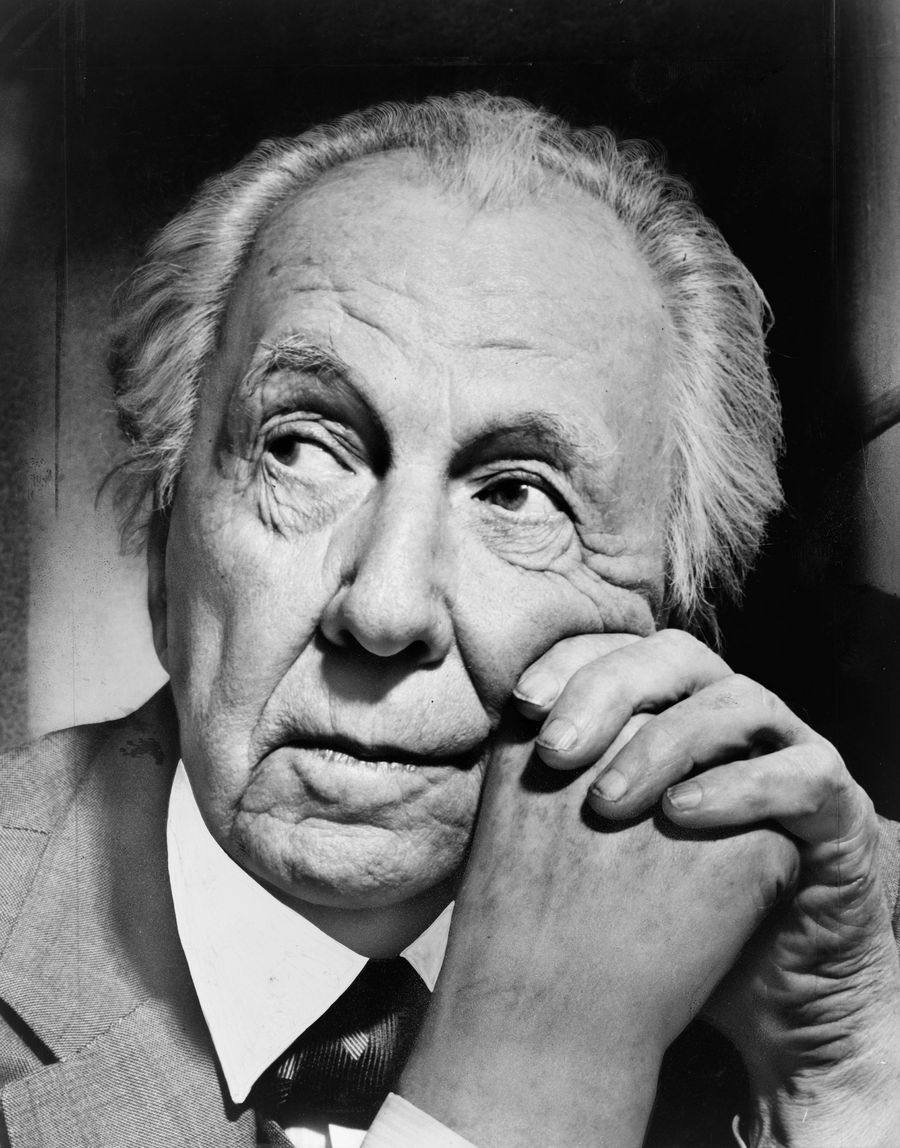 Portrait photograph of Frank Lloyd Wright, 1954
