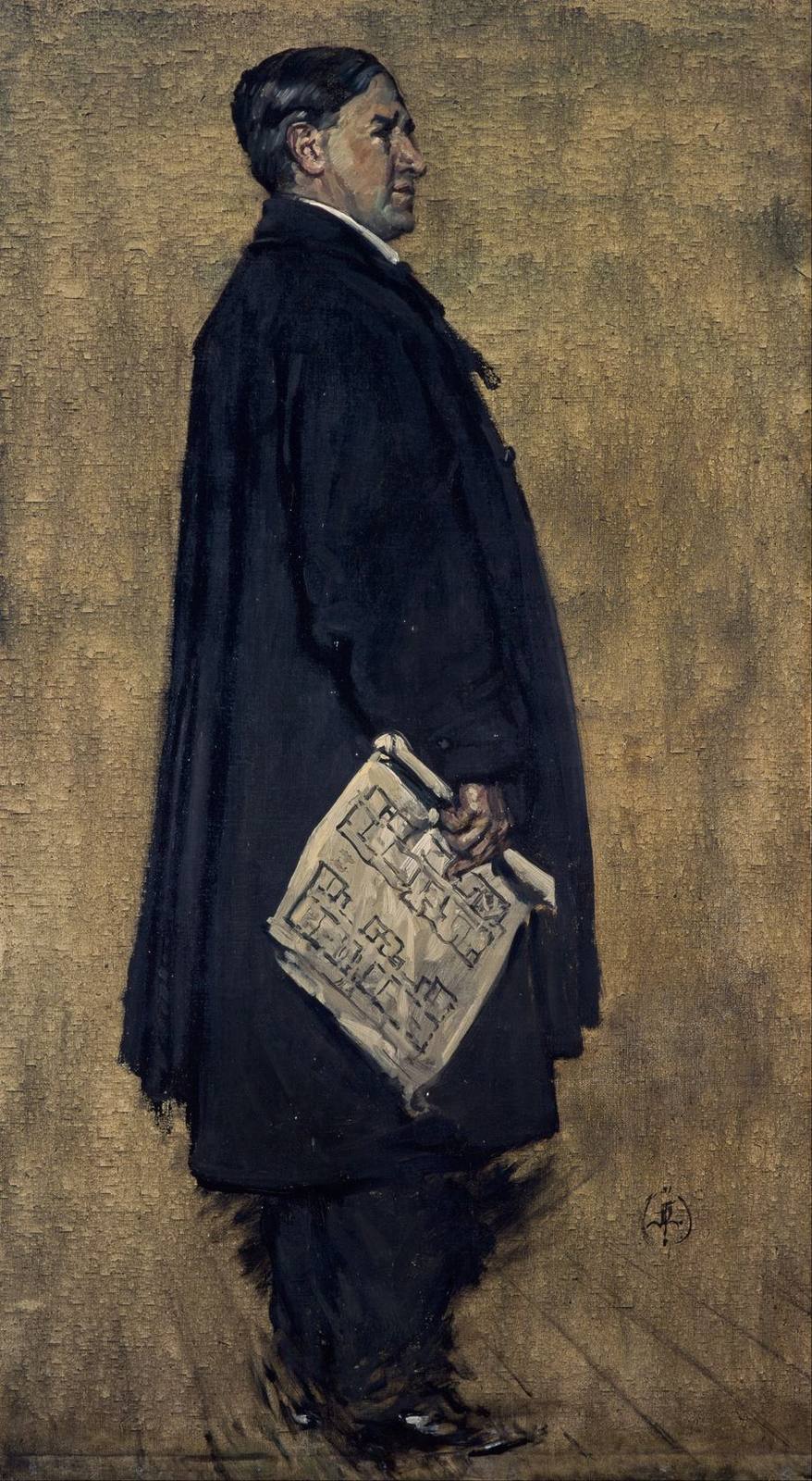 Charles Rennie Mackintosh in a portrait study by Francis Henry Newbery