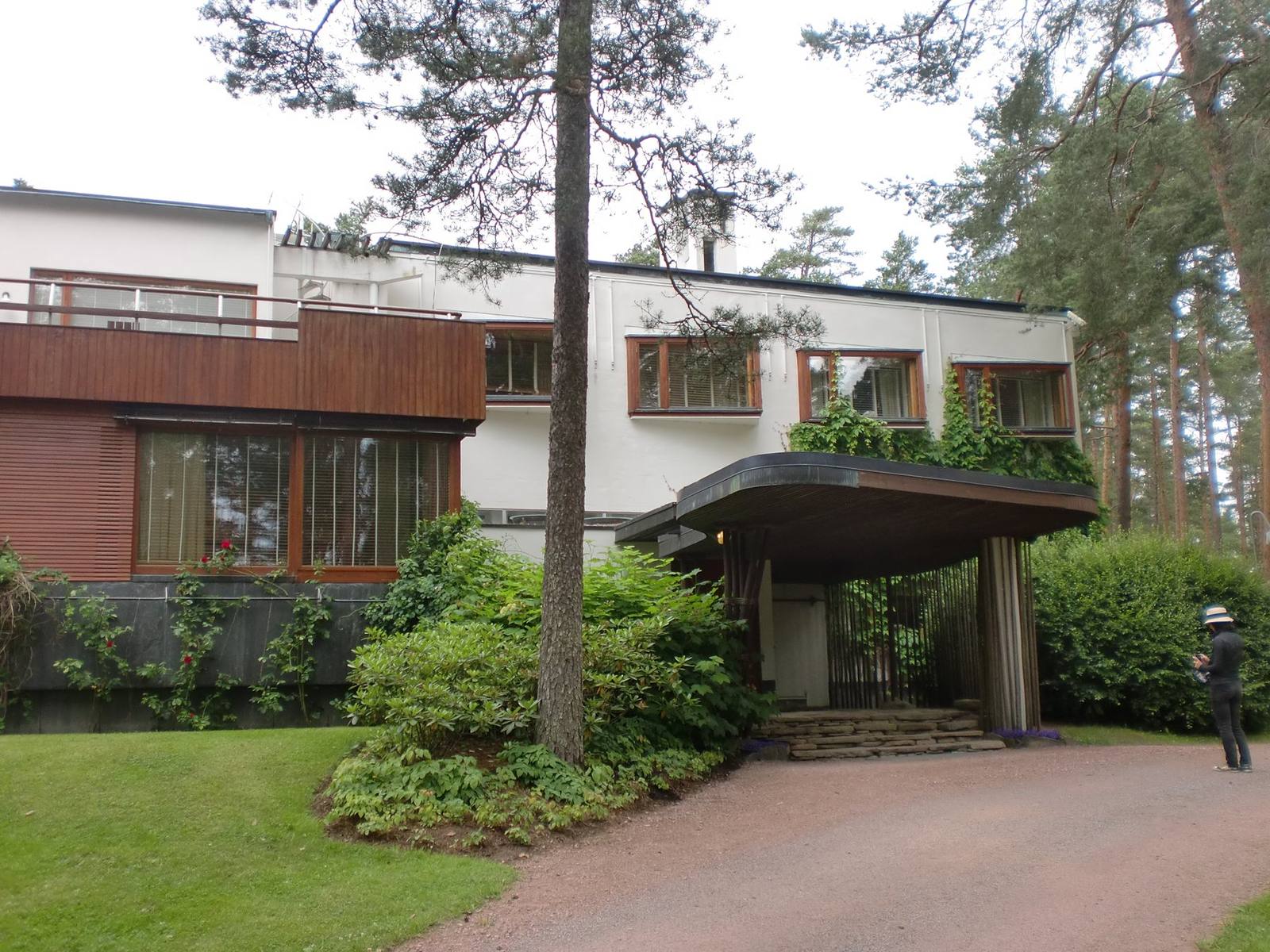 Villa Mairea, Noormarkku, Finland, the villa among birch trees